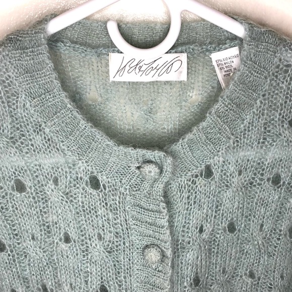Lord & Taylor Mohair Delicate Open Knit Cardigan - Picture 3 of 9